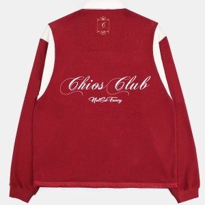 CHIOS CLUB - Oversize Shirt Hoodie FW2436BB Red
